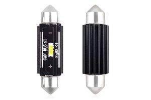 Set becuri auto cu LED CANBUS sofit compatibil C5W 1 SMD 41mm Alb 12/24V, destinat competitiilor auto sau off-road