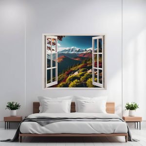 Folie imprimata color pentru decor perete locuinta, dimensiune 125 x 110cm, model: VIEW TO HAVEN 34