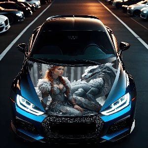 Folie Capota Auto "Hood Art" rezistenta la exterior, marime S (150 x 110cm) - Cod: AVX-CAPOTA-014S