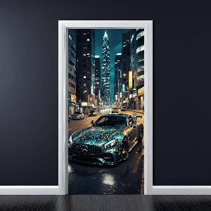 Folie imprimata color pentru decor Usa, dimensiune 200 x 90cm, model: AVX-DR09