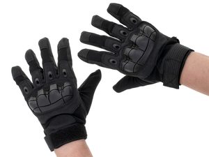 Manusi Tactice cu elemente de protectie, marime XL, cu destinatie Moto, ATV, SSV, QUAD, culoare Neagra