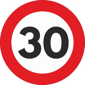 Autocolant Sticker "Limita Viteza" Reflectorizant - 30km/h