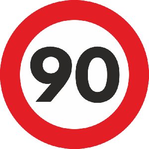 Autocolant Sticker "Limita Viteza" Reflectorizant - 90km/h