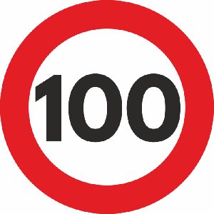 Autocolant Sticker "Limita Viteza" Reflectorizant - 100km/h
