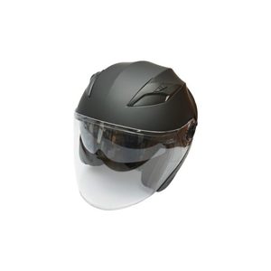 Casca moto tip jet neagra cu viziera transparenta si ochelari de soare marimea XL, model Urban
