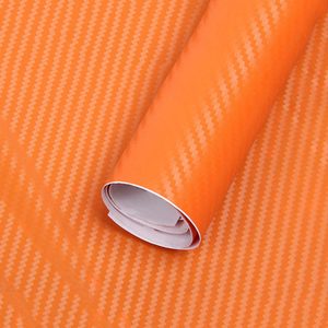 Folie colantare auto Carbon 3D - Orange (3m x 1,27m)
