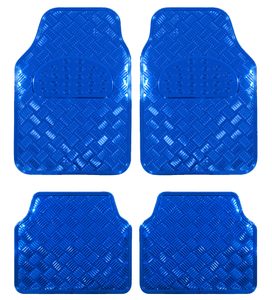 Covorase Auto Universale, model Diamond, culoare Crom Albastru