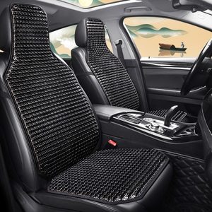 Husa Premium pentru scaun auto cu bile de masaj din lemn, dimensiune 122 x 42 cm, culoare Negru