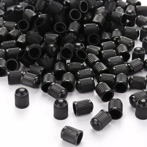 Set 100 buc. capace valva/ventil, material plastic, culoare Neagra, pentru Autoturisme, Camioane, Biciclete, Moto, ATV, Quad