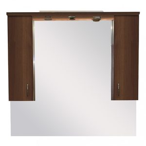 Dulap baie cu oglinda Bianca Plus 105, suspendat, Aida nuc