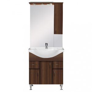 Set mobilier baie Bianca Plus 75, Aida nuc, deschidere pe dreapta