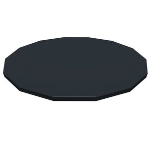 Prelata Bestway 58249 pentru piscina cu diametrul 488 cm, cu orificii de drenaj si snur de fixare, negru