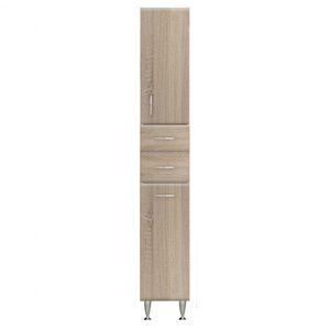 Dulap baie Bianca Plus 30 cu 1 usa, 2 sertare, suport pentru rufe, stejar sonoma, dreapta