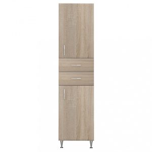 Dulap baie Bianca Plus 45 cu 2 usi, 2 sertare, stejar sonoma, dreapta