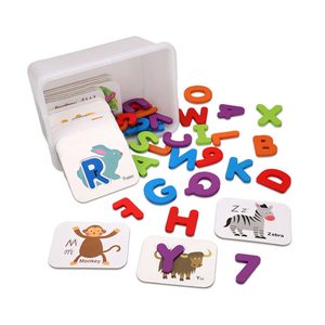 Litere și numere cu flashcards în limba engleză