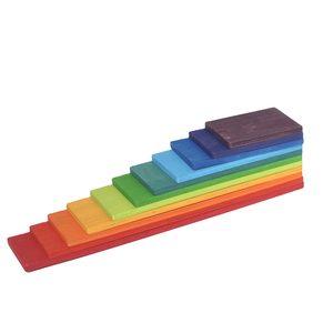 Montessori curcubeu de construcție jucărie din lemn
