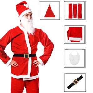 Set costum de Mos Craciun pentru adulti, 5 piese, marime universala