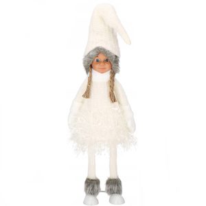 Figurina Craciun, Papusa cu impletituri, inaltime 56cm