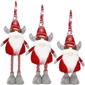 Figurina Craciun, Spiridus, picioare telescopice, inaltime extensibila 60-80cm