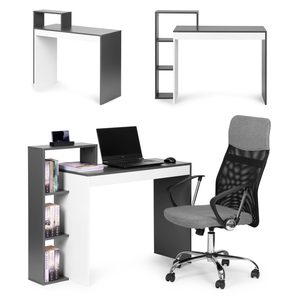 Homelux Birou dreptunghiular cu 4 rafturi