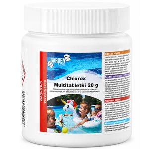 Tablete clor pentru piscina 20 g, dezinfectare apa, efect antibacterian si anti alge, 400 grame