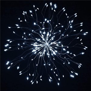 (DL) Instalatie lumina decorativa STAR cu 100 LED-uri, diametru 40cm, telecomanda, iluminare alba