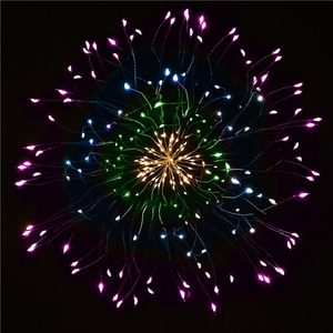 (DL) Instalatie lumina decorativa STAR cu 100 LED-uri, diametru 40cm, telecomanda, iluminare multicolora