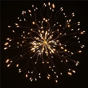 (DL) Instalatie lumina decorativa STAR cu 100 LED-uri, diametru 30cm, alimentare baterii, iluminare galbena