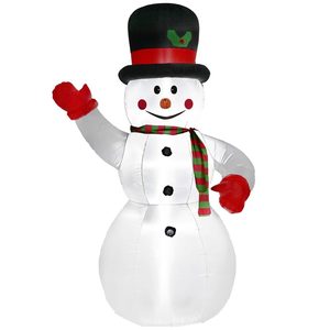 Figurina Craciun Om de Zapada, gonflabila, cu iluminare LED, umflare automata, 240cm