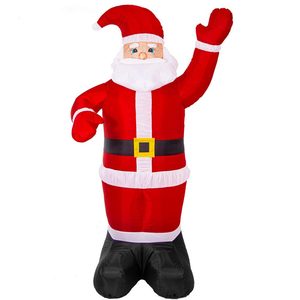 Figurina Mos Craciun, gonflabila, cu iluminare LED, umflare automata, 240cm