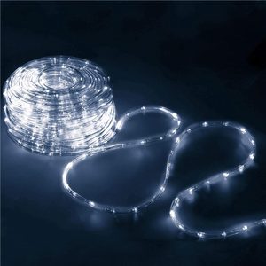 Instalatie tub furtun luminos pentru Craciun, 240 LED-uri, 10 m, pentru exterior, alb rece