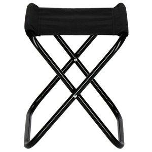 Scaun pliabil pentru camping sau pescuit, cadru metalic, maxim 100 kg, 26x26x34 cm, negru