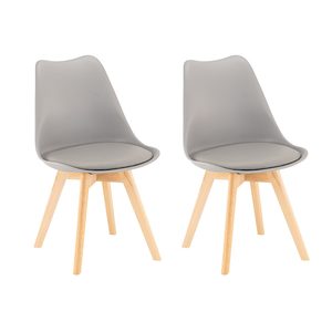 Scaun de dining Silla 2 piese în gri