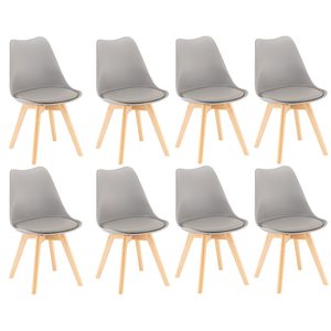 Scaun de sufragerie Silla 8 buc în gri