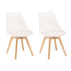 Scaun de dining Silla 2 piese în alb