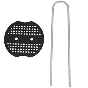 Set 6 cuie cu suport pentru fixare folie de agrotextil sau geotextil, 15 cm