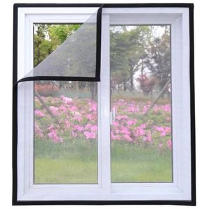 Plasa anti-insecte, pentru geam, fixare scai, dimensiune ajustabila, 130x150cm, negru