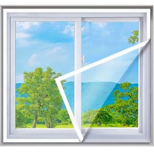 Plasa anti-insecte, pentru geam, fixare scai, dimensiune ajustabila, 150x180cm, alb