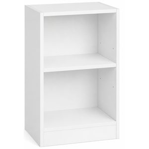 VASAGLE Noptiera cu compartimente deschise si raft reglabil, stil minimalist, MDF si PAL, 40x30x60 cm, alb