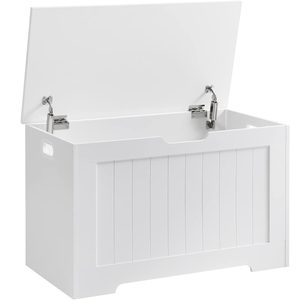 VASAGLE Banca cu spatiu depozitare, pentru hol sau dormitor, din PAL, 76x40x48cm, alb