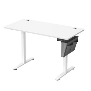 SONGMICS Birou electric reglabil pe inaltime, 120x60x(72-120) cm, memorie 4 pozitii, USB-C, cadru metalic, alb