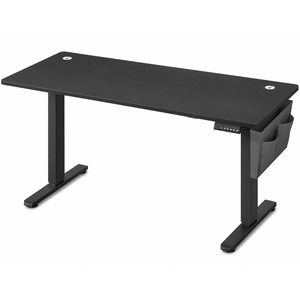 SONGMICS Birou electric reglabil pe inaltime, cadru metalic, functie memorie 4 pozitii, 160x70x(72-120) cm, negru