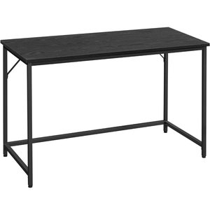 VASAGLE Birou calculator cu blat din PAL, cadru metalic, stil industrial, 120x60x75 cm, negru