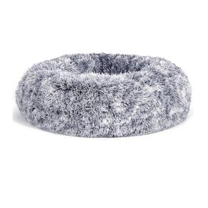 FEANDREA Pat pufos pentru caini si pisici, cu husa detasabila, lavabila, plus moale cu fir lung, 60 cm, gri