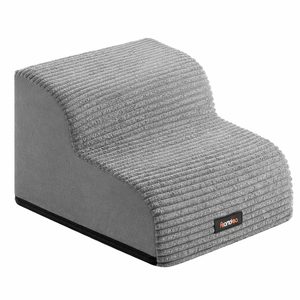 Scara pentru caini cu 2 trepte, design confortabil pentru articulatii, 40x40x30 cm, gri
