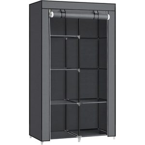 SONGMICS Garderoba pentru depozitarea hainelor, din material textil, design personalizabil, 45x88x168 cm, gri