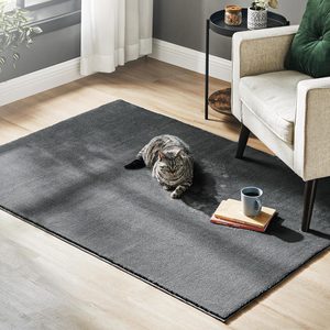 SONGMICS Covor decorativ antiderapant, lavabil la masina, 120x170 cm, gri carbune