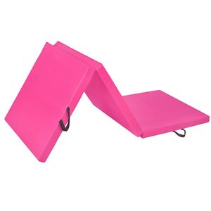 Saltea fitness groasa pentru antrenamente gimnastica, pliabila, 180x60x5cm, roz