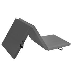 Saltea fitness groasa pentru antrenamente gimnastica, pliabila, 180x60x5,5cm, gri