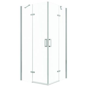 Kerra Cabină de duș pătrată Flow Chrome cu ușă batantă 90 cm